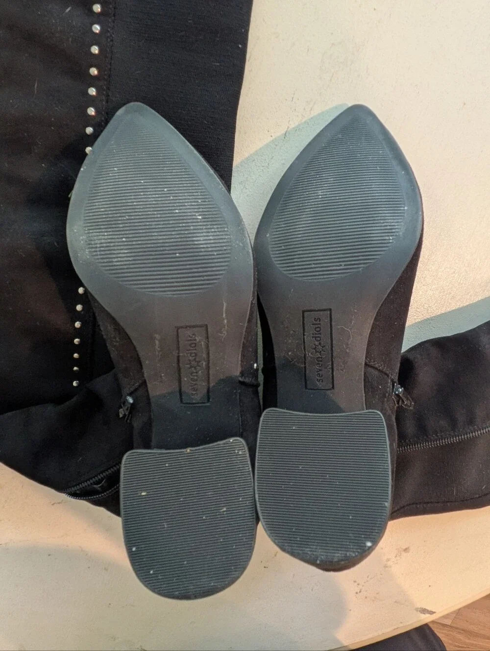 Over-the-Knee Studded Block Heel Boots - Picture 14 of 17